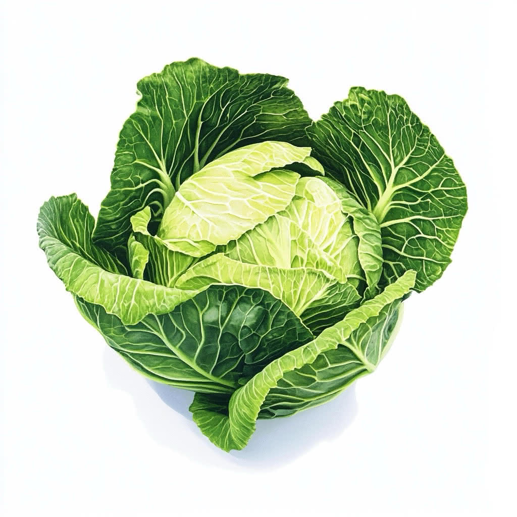 Frischer grüner Kohl auf weißem Hintergrund